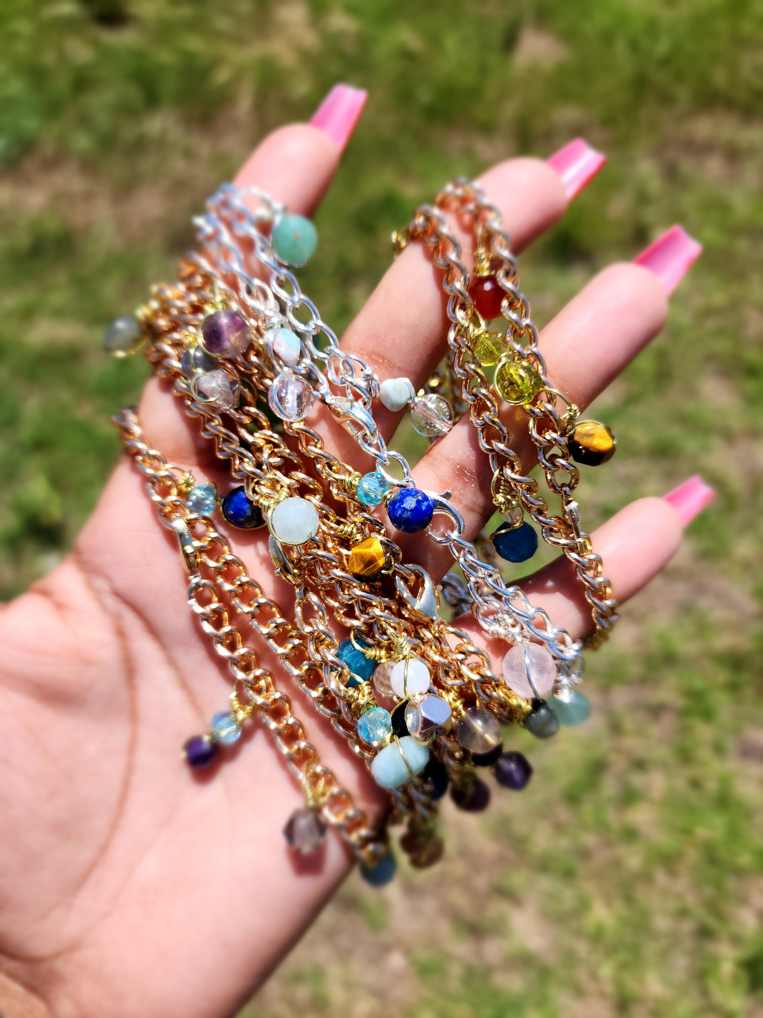 Crystal Energy Anklets🧚🏾‍♀️