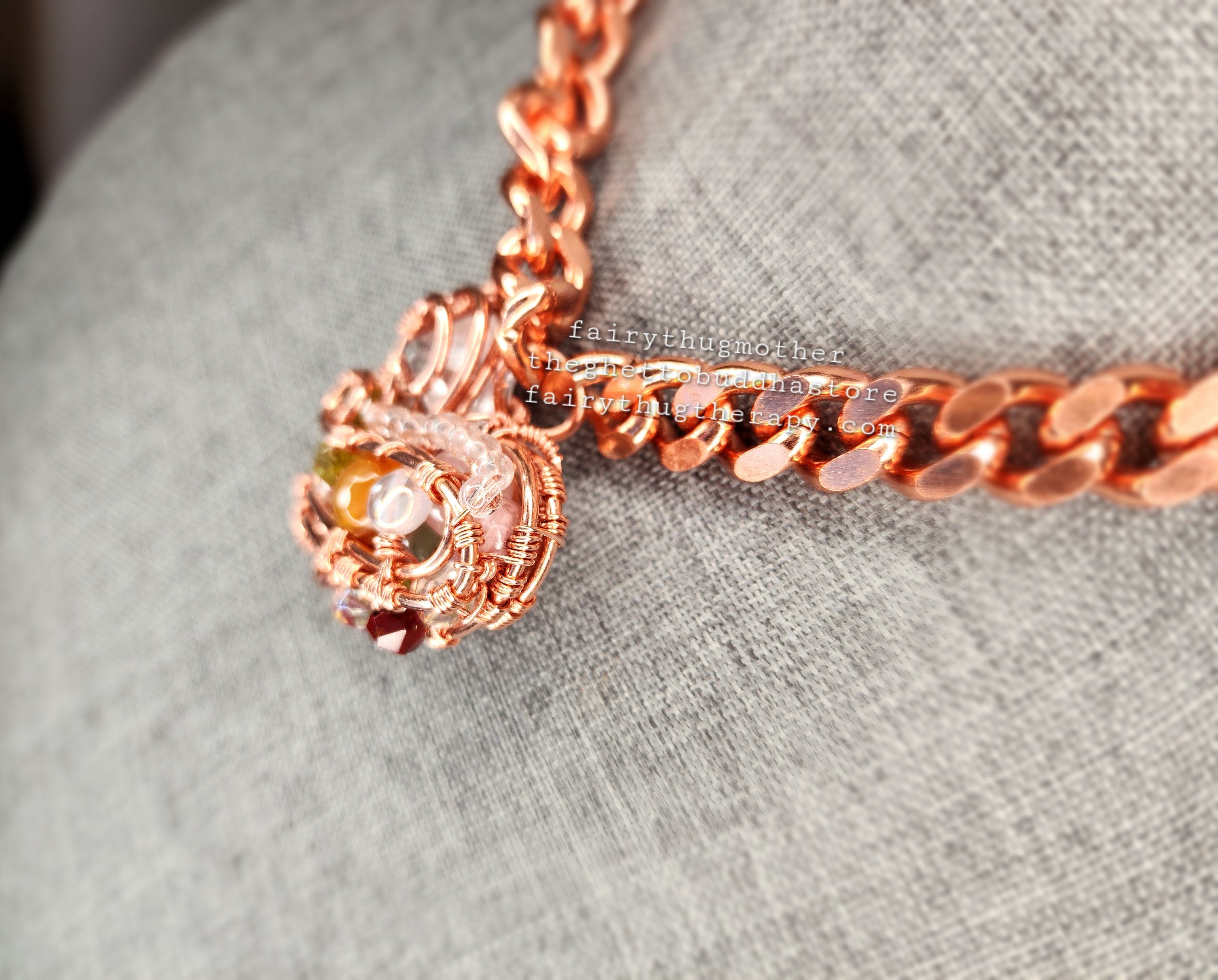 Copper Crystal Heart Cuban💞💎✨️