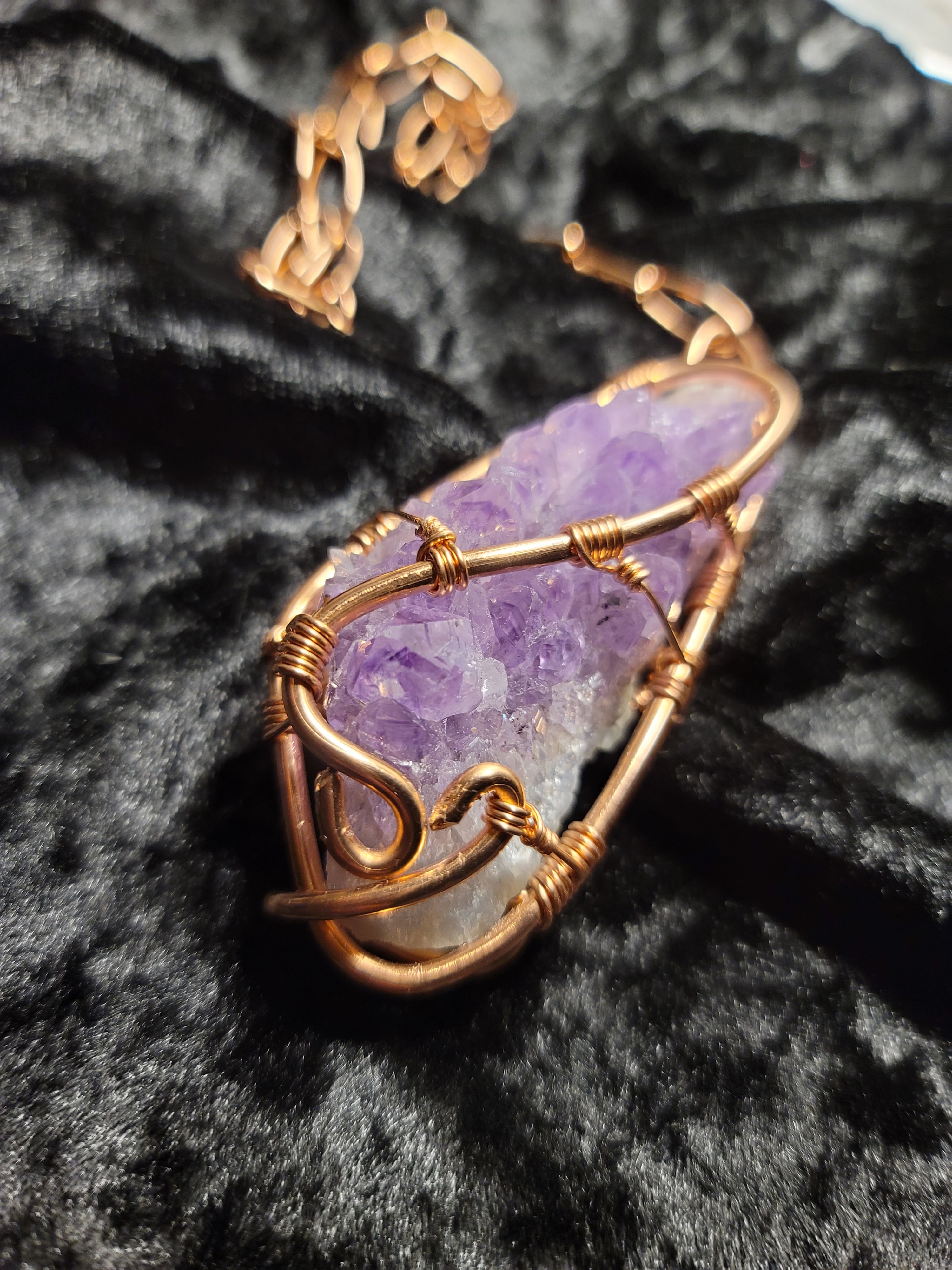 Large Amethyst Cluster Chain 🔮
