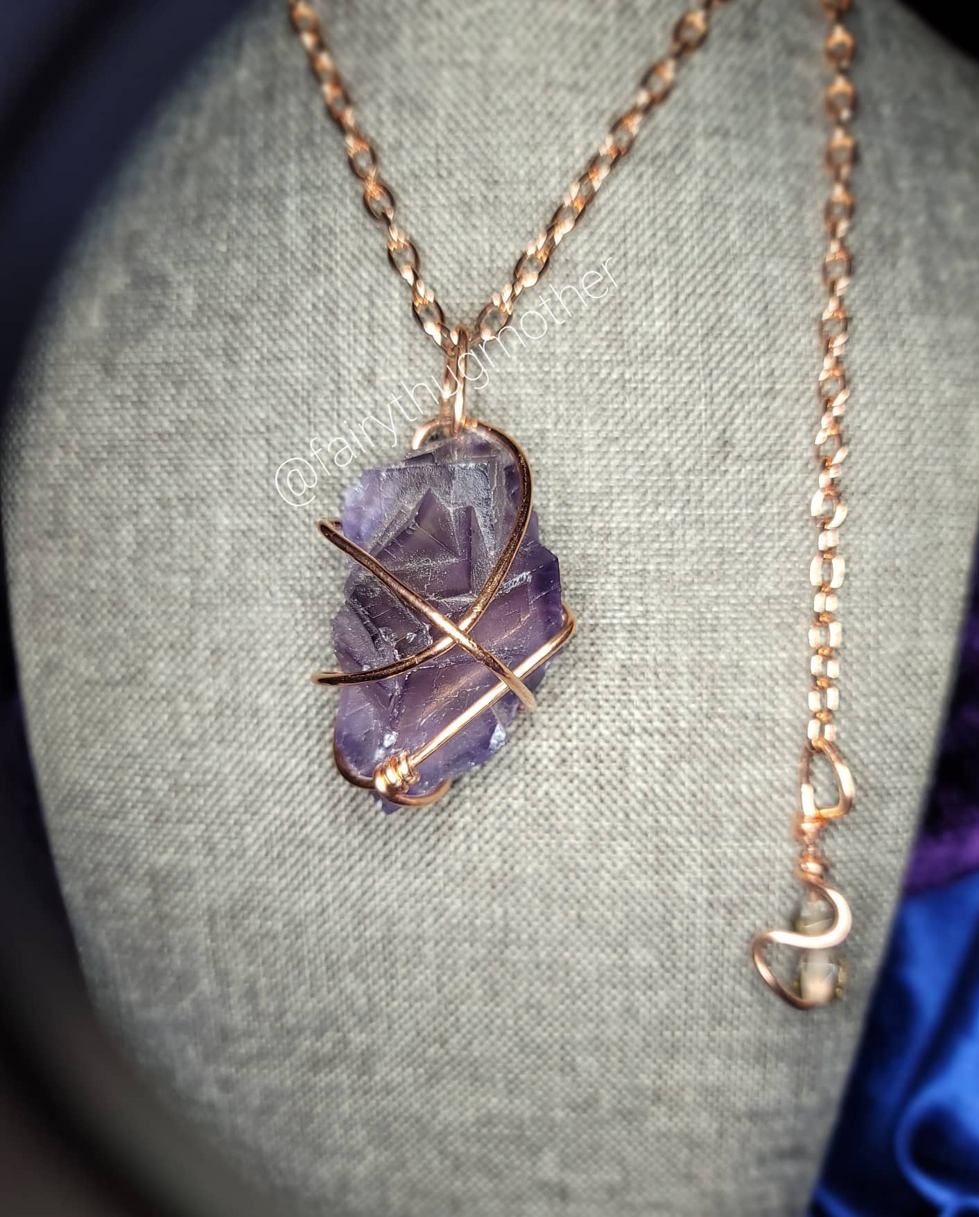Cubic Purple Fluorite Chain 🔮💎✨